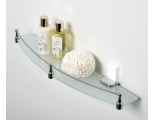 Полка стеклянная с бортиком WasserKraft Leine K-5044WHITE (ранее К-5024WHITE)
