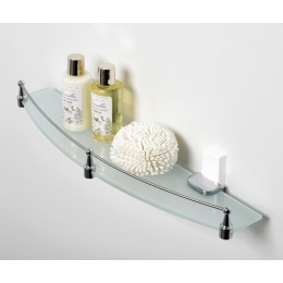 Полка стеклянная с бортиком WasserKraft Leine K-5044WHITE (ранее К-5024WHITE)