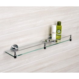 Полка стеклянная с бортиком WasserKraft Rhein K-6244