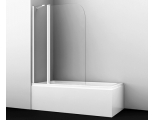 Стеклянная шторка на ванну WasserKraft Leine 35P02-110WHITE Fixed