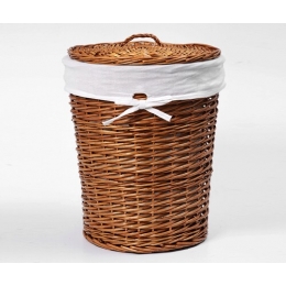 Плетеная корзина для белья с крышкой WasserKraft Leine WB-350-L