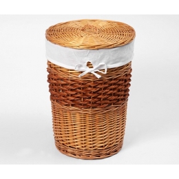 Плетеная корзина для белья с крышкой WasserKraft Main WB-410-L