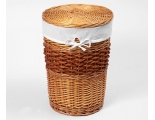Плетеная корзина для белья с крышкой WasserKraft Main WB-410-M