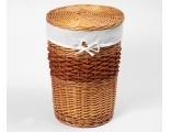 Плетеная корзина для белья с крышкой WasserKraft Main WB-410-S