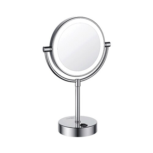 Зеркало с LED-подсветкой двухстороннее, стандартное и с 3-х кратным увеличением WasserKraft K-1005 купить в интернет магазине Санрай73