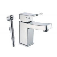 Смеситель для умывальника с гигиенической лейкой WasserKraft Aller 1068