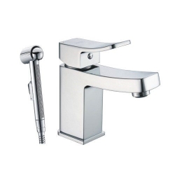 Смеситель для умывальника с гигиенической лейкой WasserKraft Aller 1068