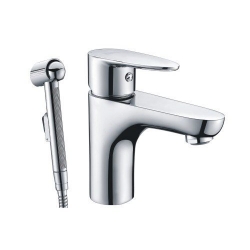 Смеситель для умывальника с гигиеническим душем WasseRKRAFT Leine 3508