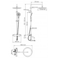 Душевой комплект с термостатическим смесителем WasserKraft A18801 Thermo