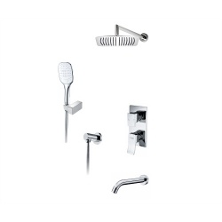 Встраиваемый комплект для ванны с верхней душевой насадкой, лейкой и изливом WasserKraft A171619
