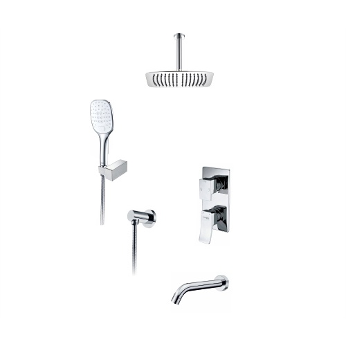 Комплект для ванны WasserKraft A171668, встраиваемый, рычажный, тропический душ, ручной душ, излив купить в интернет магазине Санрай73