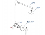 Встраиваемый комплект для душа с верхней душевой насадкой WasserKraft A12429