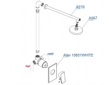 Встраиваемый комплект для душа с верхней душевой насадкой WasserKraft A12667WHITE
