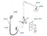 Встраиваемый комплект для душа с верхней душевой насадкой и лейкой WasserKraft A14130