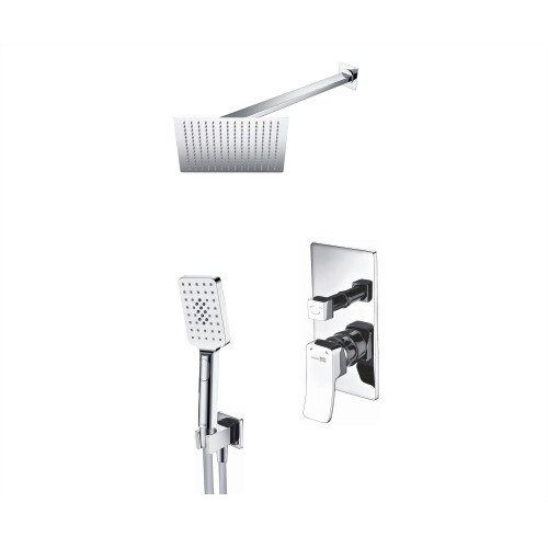Встраиваемый комплект для душа с верхней душевой насадкой и лейкой WasserKraft A16190 купить в интернет магазине Санрай73