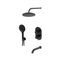 Встраиваемый комплект для ванны с верхней душевой насадкой, лейкой и изливом WasserKraft A177477 Thermo